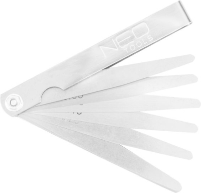 Bladmåler med 20 blade 0,05-1,00 mm