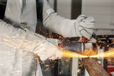 Lange svejsehandsker i okselæder med Kevlar-tråd – størrelse 10