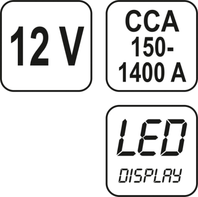 Digital 12 V batteritester til blybatterier