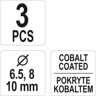 YATO punktsvejsbor-sæt i koboltbelagt HSS – 3 dele