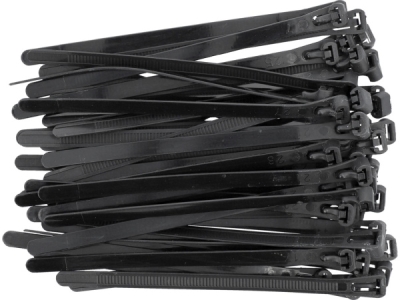 Genanvendelige kabelbindere 7,6 x 150 mm – 50 stk. sort