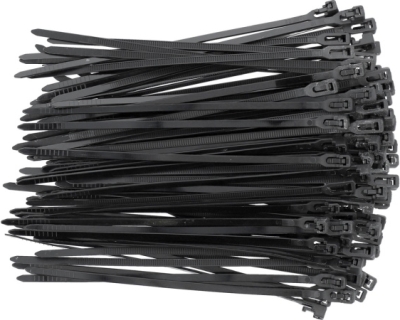 Genåbnelige kabelstrips 3,6 x 150 mm – sort, 100 stk.