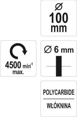 Roterende skivebørste med skaft 100 mm