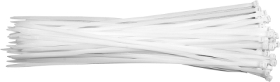 Hvide kabelstrips 300 x 7,6 mm – 50 stk.