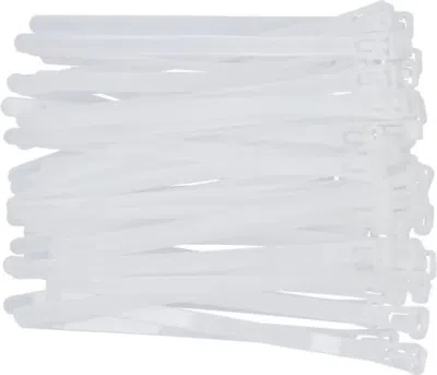 Aftagelige kabelbindere 7,6 x 150 mm – 50 stk. – hvide