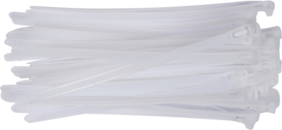 Genanvendelige kabelstrips 7,6 x 200 mm – hvide, 50 stk.