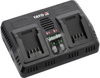 YATO dobbeltlader til 18 V Li-ion-batterier