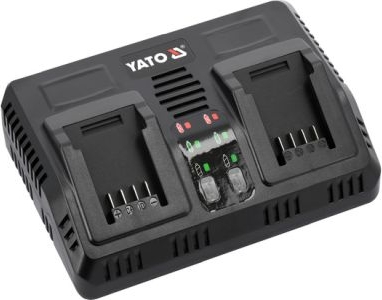 YATO dobbeltlader til 18 V Li-ion-batterier