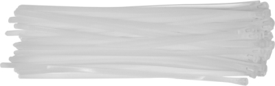 Aftagelige kabelstrips 7,6 x 350 mm – hvide, 50 stk.
