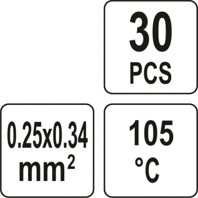 Krympemuffer med loddetin 0,25-0,34 mm² – 30 stk.