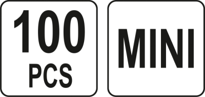 Mini lavprofil fladsikringssæt – 100 stk.