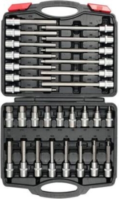 Sekskant-topnøglesæt 1/2" – 30 dele
