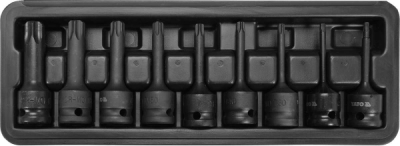 Slagtop-sæt med Torx – 1/2", 9 dele