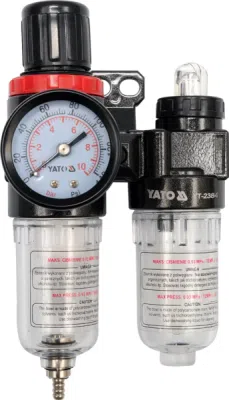 Trykluft-filterenhed med regulator og smøreapparat 1/4" – 25 cm³