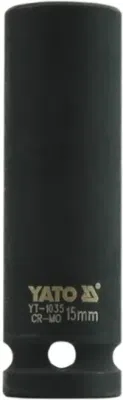 Lang slagtop 1/2" – 15 mm, 78 mm, 6-kant