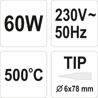 YATO elektrisk loddekolbe 60 W – 500 °C