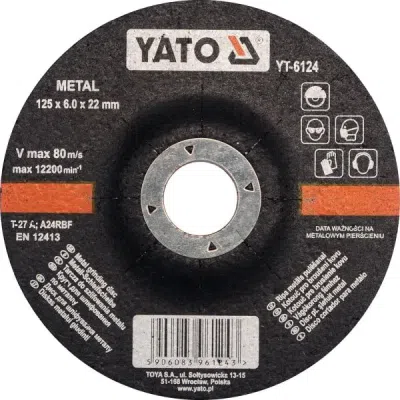 Slibeskive til metal 125 x 6 mm