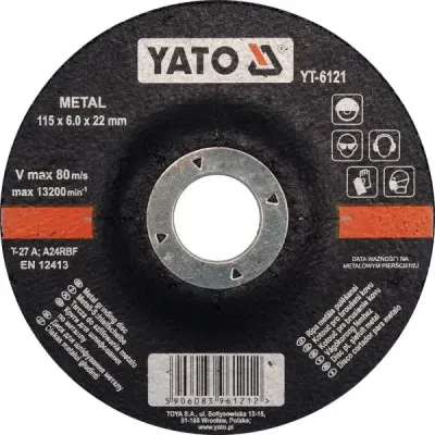 Slibeskive til metal 115 x 6,0 x 22 mm
