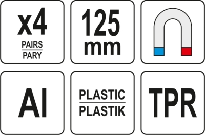 Magnetiske beskyttelseskæber til skruestik 125 mm – 4 par