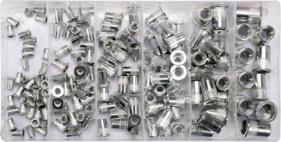 Aluminium blindnittemøtrikker M3-M10 – 150 dele