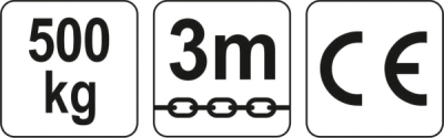 Kædetalje 0,5 ton med 3 m kæde