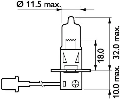 MasterDuty BlueVision H3-pære 24 V 70 W PK22s