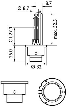 Xenon Vision D2S xenonpære 35 W – P32d-2