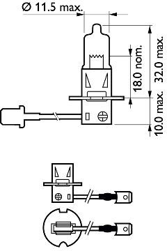 LongLife EcoVision H3 halogenpære 12 V 55 W PK22s