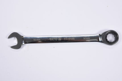 14 mm kombinationsnøgle med skralde