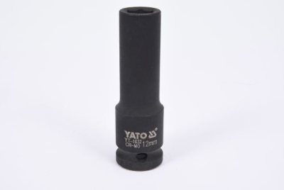 Lang slagtop 1/2" – 12 mm, 6-kant, 78 mm
