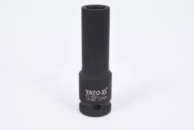 Lang slagtop 1/2" – 12 mm, 6-kant, 78 mm