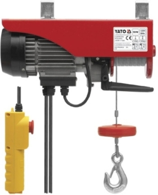 Elektrisk wirespil med stålwire – 900 W, 500 kg, 12 m