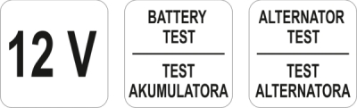 12 V spændingsmåler til bilbatteri og generator