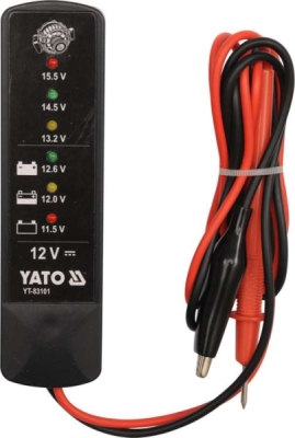 12 V spændingsmåler til bilbatteri og generator