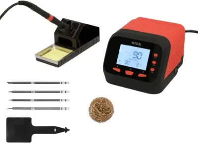 T12 digital loddestation 75 W med LCD-display og 4 loddespidser