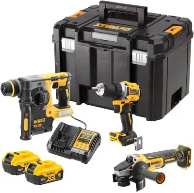 DeWalt DCK330P2T-QW 18 V XR akku-værktøjssæt med 3 maskiner og 2 x 5,0 Ah