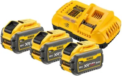 DeWalt DCB118X3-QW XR FLEXVOLT startsæt – 3 x 9,0 Ah batterier og hurtiglader