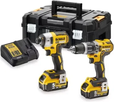 DeWalt DCK266P2T-QW 18 V XR værktøjssæt med 2 maskiner og 2 x 5,0 Ah batterier