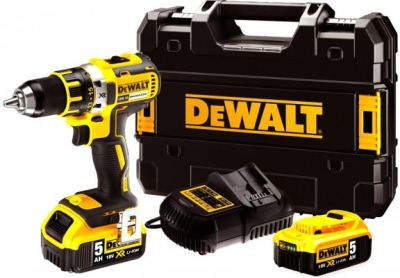 DeWalt DCD791P2-QW 18 V XR kulfri bore-/skruemaskine med 2 x 5,0 Ah