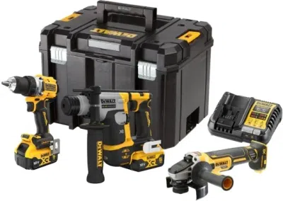 DeWalt DCK355P2T-QW 18 V XR akku-værktøjssæt med 3 maskiner og 2 x 5,0 Ah