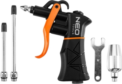 NEO Tools højflow Venturi-blæsepistol – 6 dele