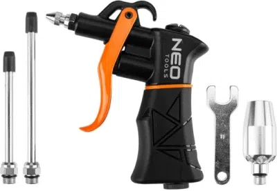 NEO Tools højflow Venturi-blæsepistol – 6 dele