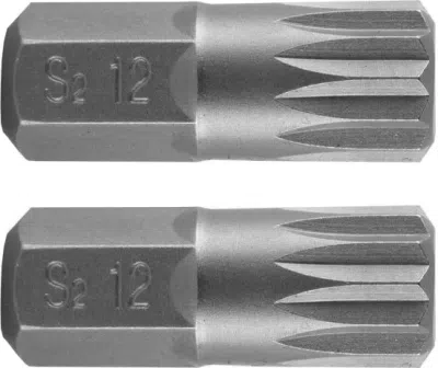 Spline-bits M12 x 30 mm i S2-stål – 2 stk.