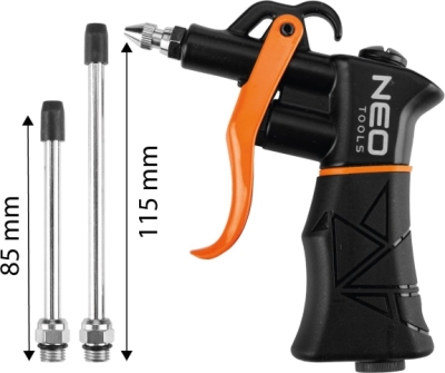 NEO Tools højflow Venturi-blæsepistol – 6 dele