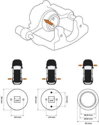 Mini bremsestempelværktøj – 35-90 mm