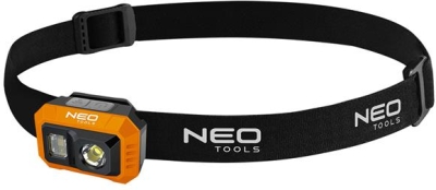 NEO genopladelig pandelampe 500 lm med USB, COB LED og bevægelsessensor – 12 stk.