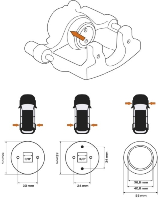 Mini bremsestempelværktøj – 35-90 mm