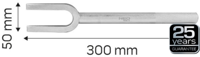 Kugleledsarm 300 mm med riflet håndtag