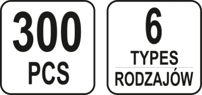 Clips-sortiment OPEL (6 typer - 300 stk.)