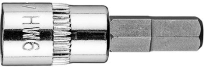 H6 unbrakotop 1/4" kort – 37 mm